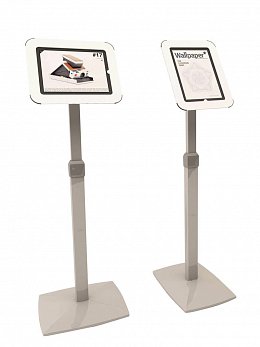 iPad stand with adjustable height white