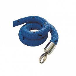 Stopper rope, 1500 mm, blue, chrome
