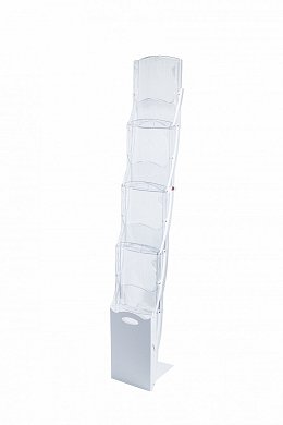 Foldable brochure holders A4 Realzip, white