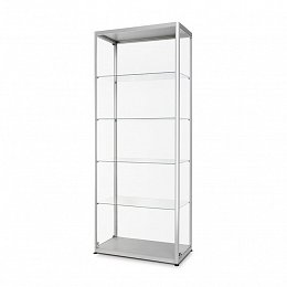 Lockable glass product showcase, rectangle