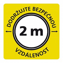Floor sticker, square - Keep 2m distance