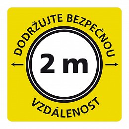 Floor sticker, square - Keep 2m distance