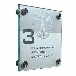 Indicative glass wall sign 135 x 150 mm