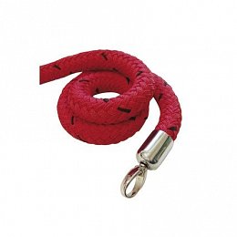Stopper rope, 1000 mm, red, chrome