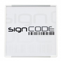 Indicative wall sign SignCode with plexi cover, white