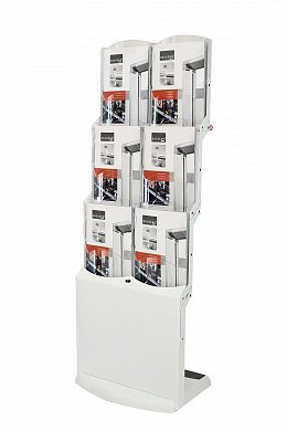 Portable brochure stand real bianco 6 A4