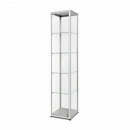 Lockable glass product showcase, square