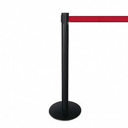 Crowd control post, stopper point, black/red