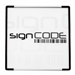 Indicative wall sign SignCode with plexi cover, black