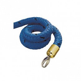 Stopper rope, 1000 mm, blue, brass