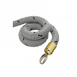 Stopper rope, 1500 mm, grey, brass