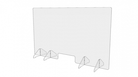 Protective counter shield 1490 x 900 mm