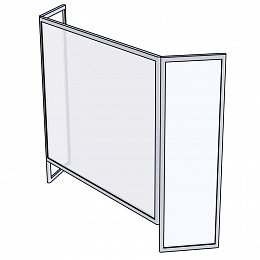 Protective plexiglass shield 100 x 100