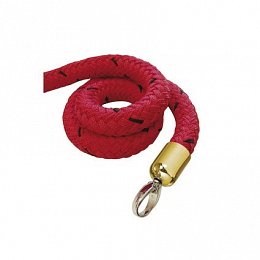 Stopper rope, 1500 mm, red, brass
