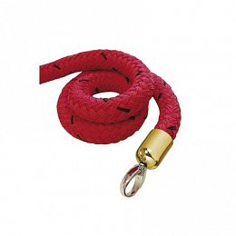 Stopper rope, 1000 mm, red, brass