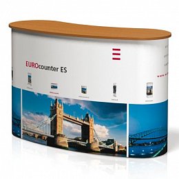 Exhibition pop-up counter ES 2x2, curved
