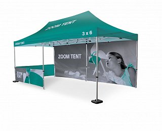 Advertising tent 3x6m with a sidewall