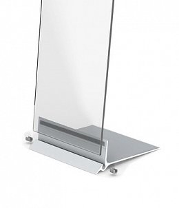 Flat panel base Presstissimo silver 50 mm