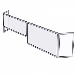 Protective plexiglass shield 200 x 50